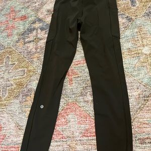 Lululemon speed up olive colored leggings